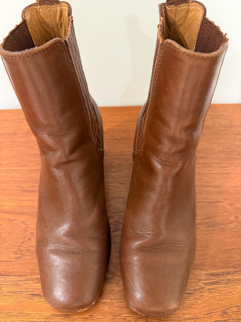 Sezane Dorie Boots Vintage Smooth Chocolate - Size 6,5
